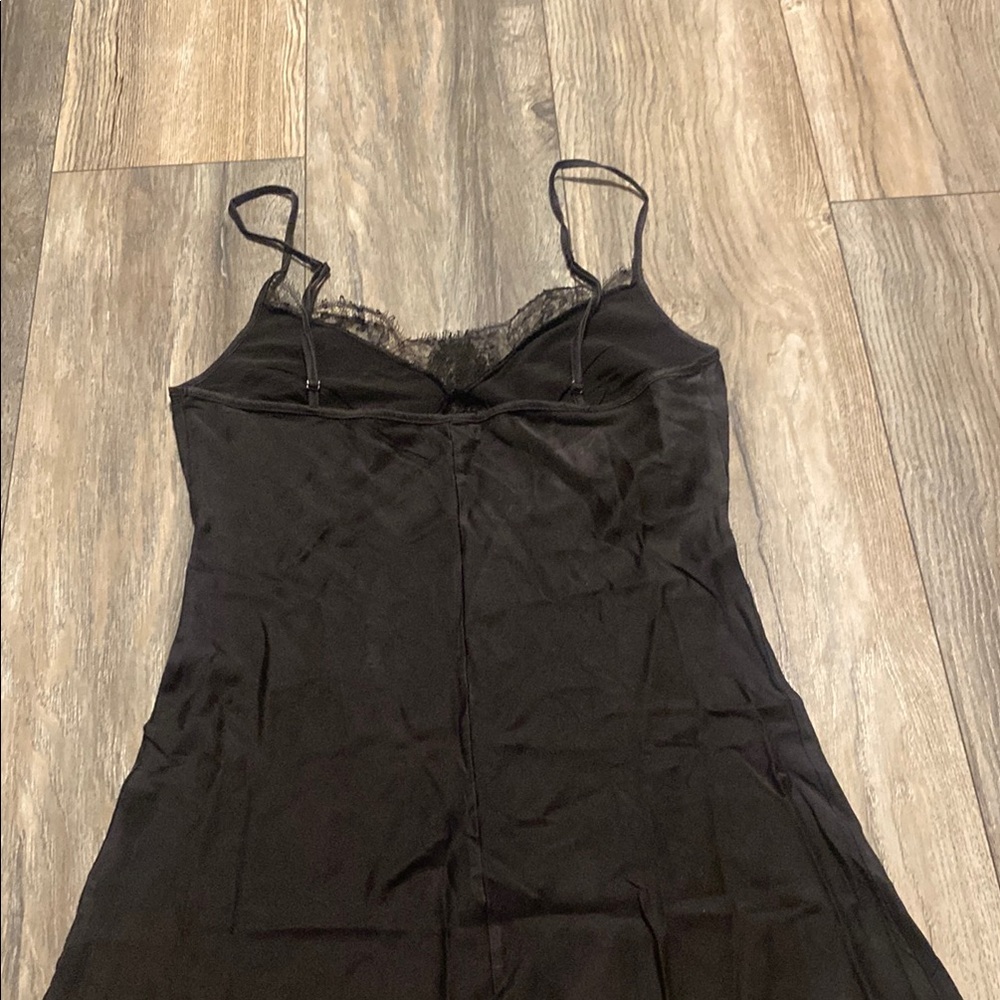 I.D Sarrieri 100 %Silk Black lace trim slip dress - Picture 6 of 6
